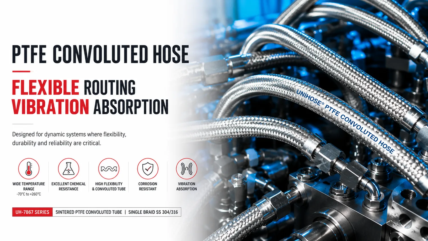 PTFE Convoluted Hose brochure page